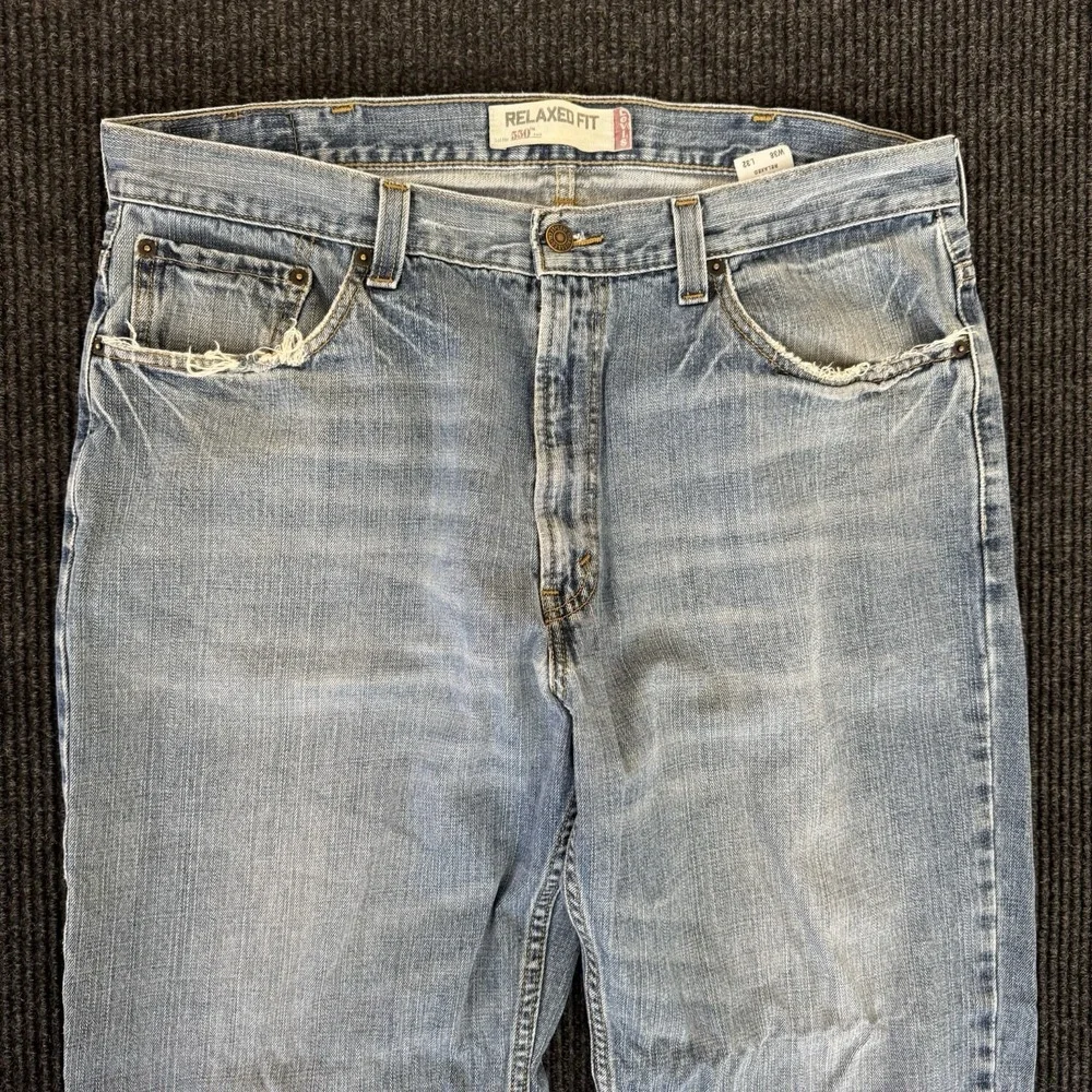 Levi's 550 Jeans Mens 38x32 Blue Denim Relaxed Fit Straight Leg 2000s Baggy